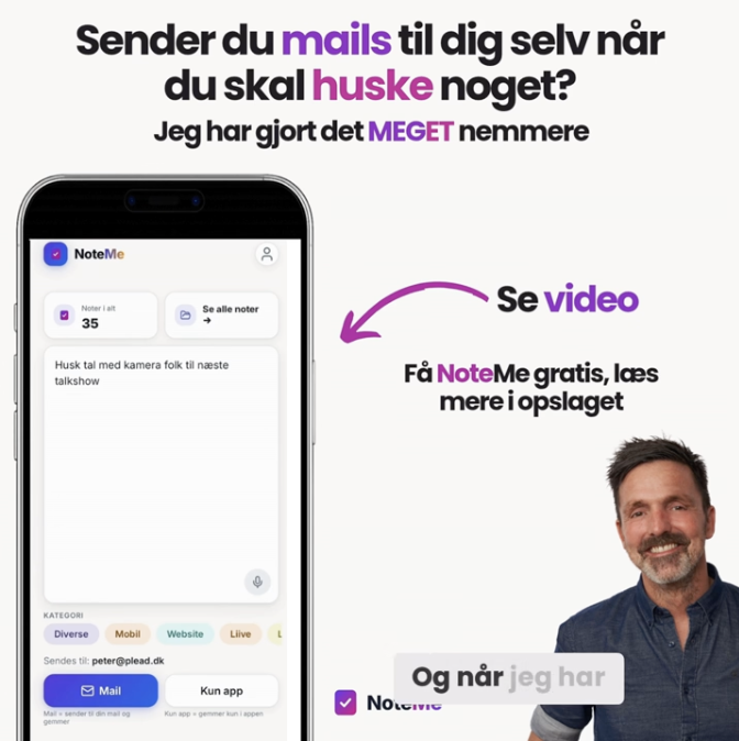 LinkedIn-opslag: Sender du mails til dig selv – NoteMe